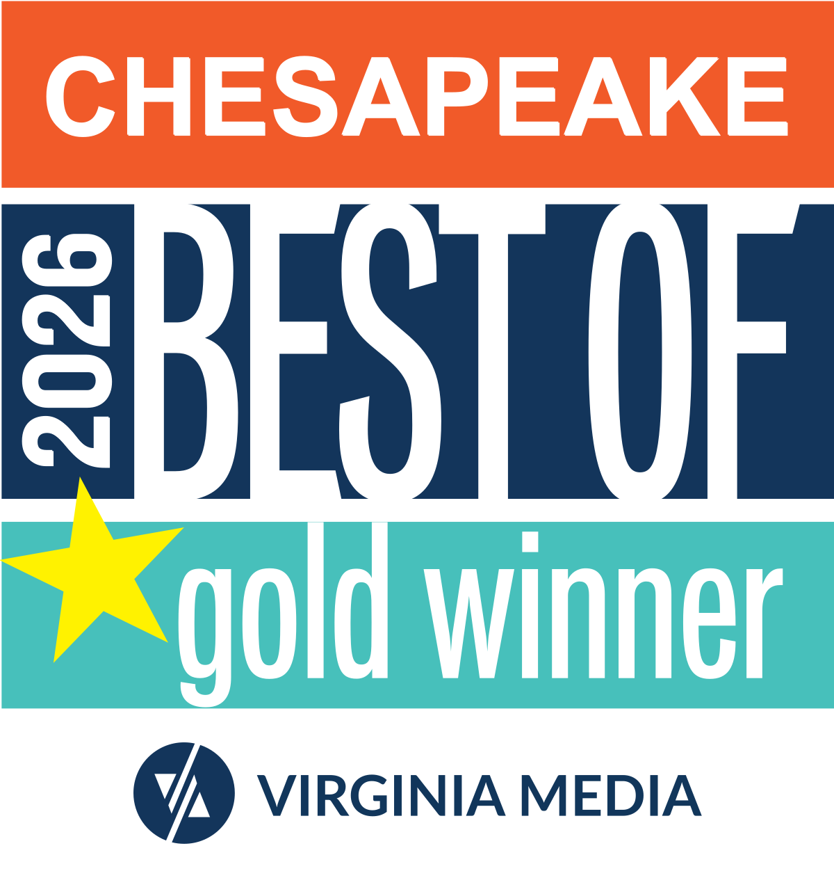 2026 Best of Hampton Roads Gold award - Chesapeake