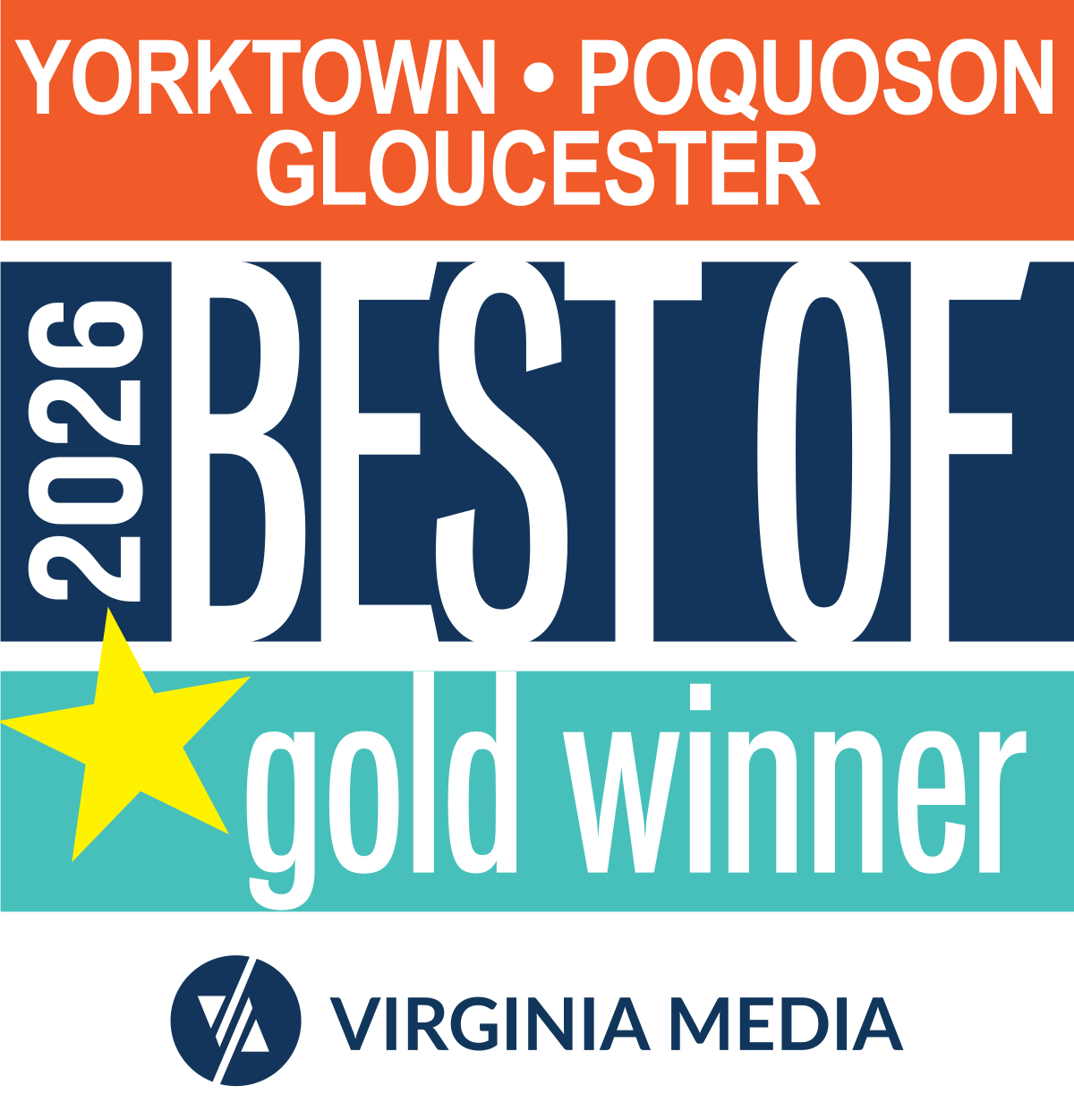 2026 Best of Hampton Roads Gold award - Gloucester, York, and Poquoson