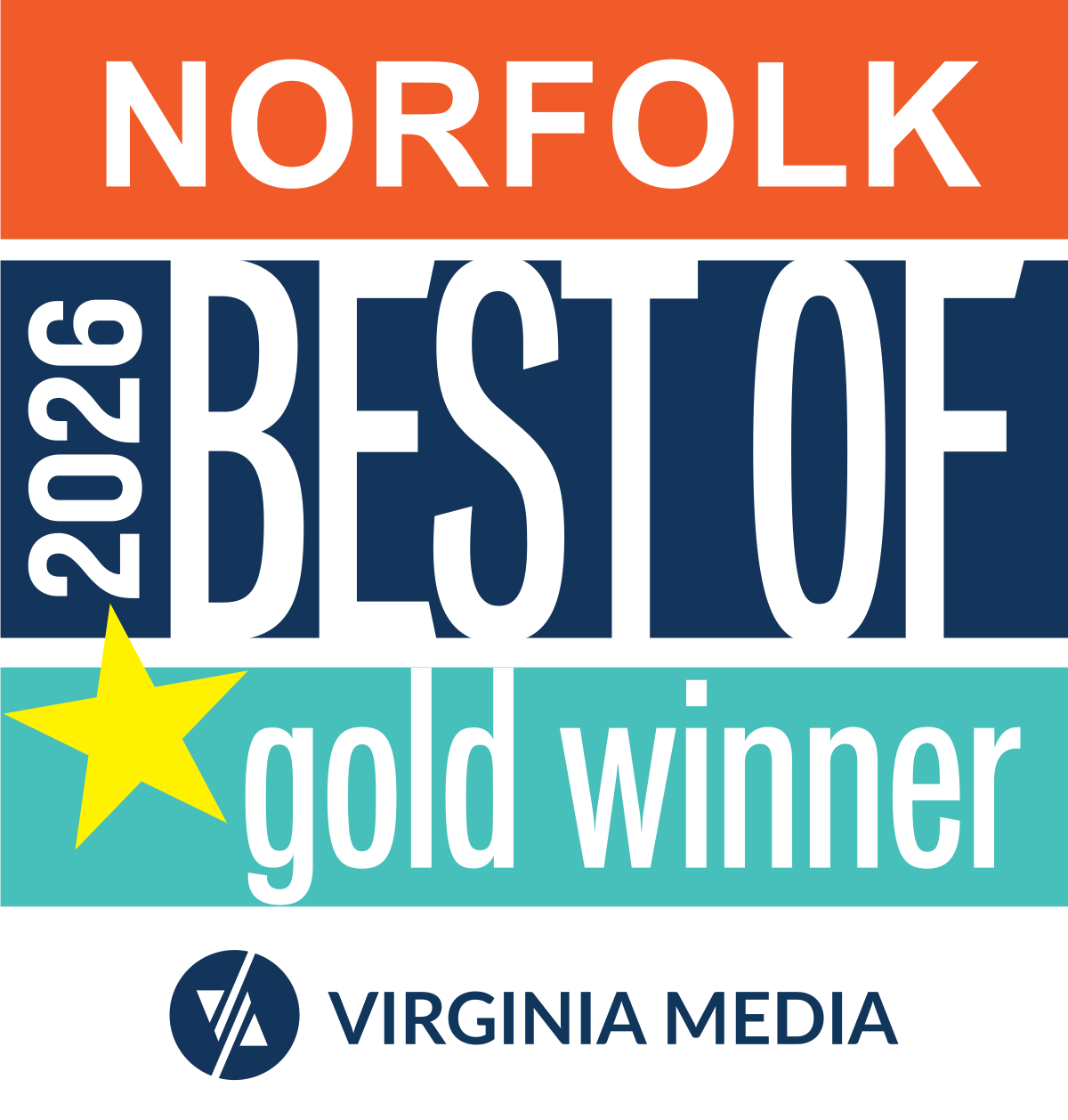 2026 Best of Hampton Roads Gold award - Norfolk