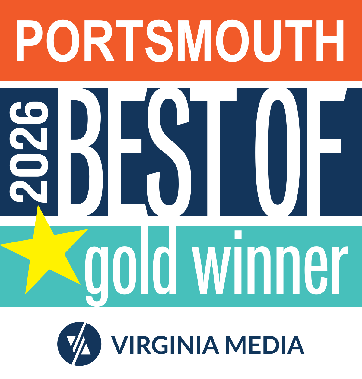2026 Best of Hampton Roads Gold award - Portsmouth