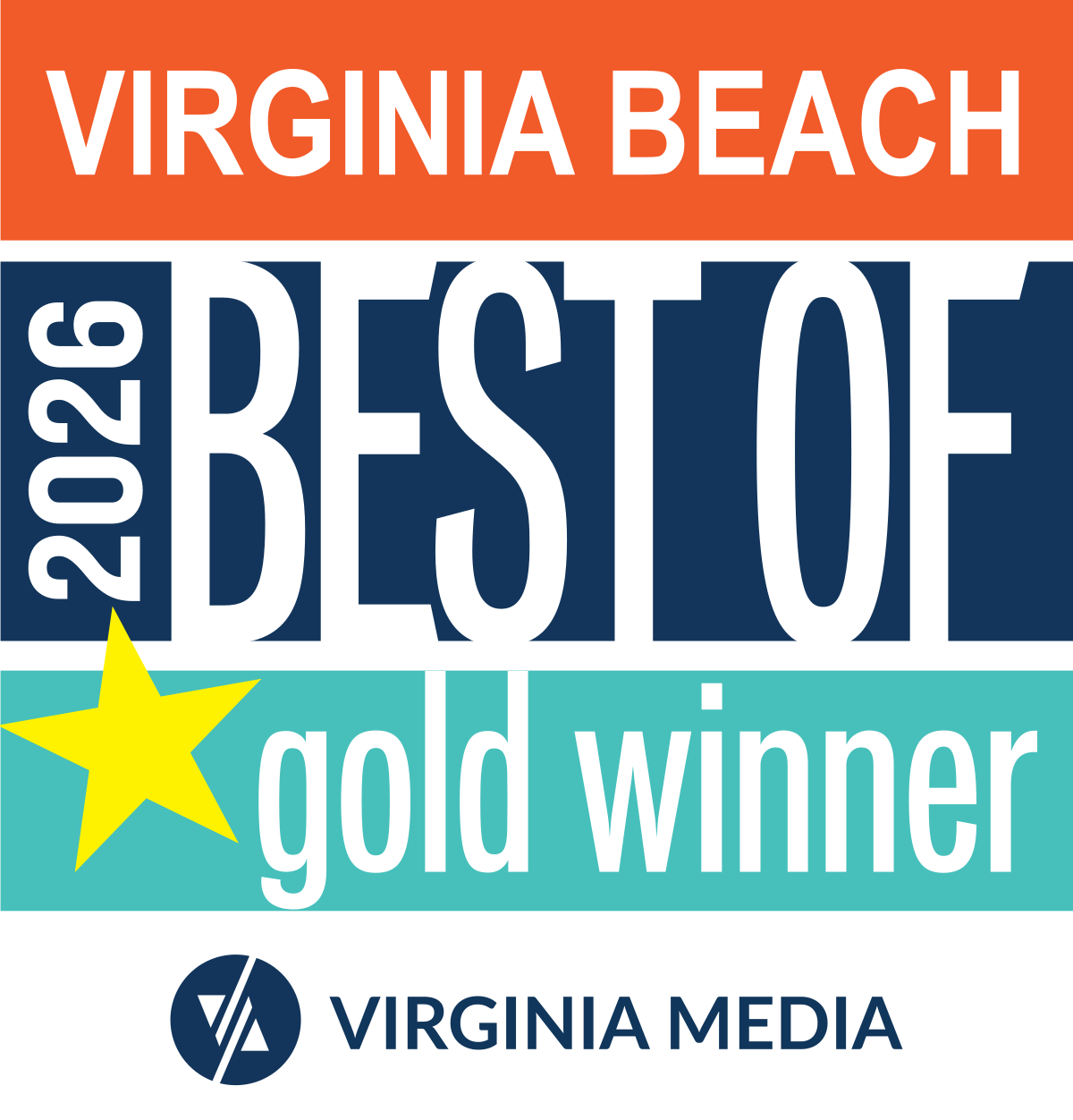 2026 Best of Hampton Roads Gold award - Virginia Beach