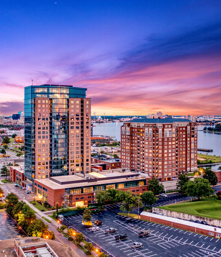 Commercial waterfront property in Hampton Roads served by FM Tech